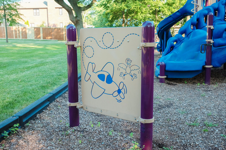 Playground on yard in the park