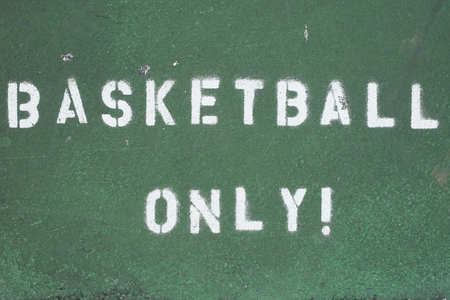 Basketball only on an outdoor court for sport playgroundの写真素材
