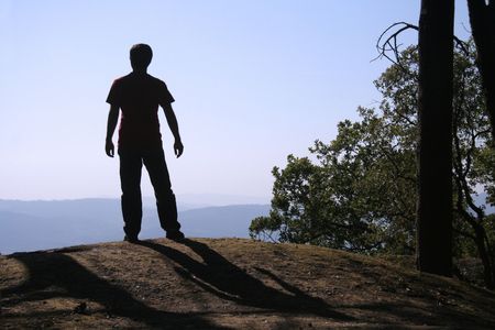 Man watching the horizon