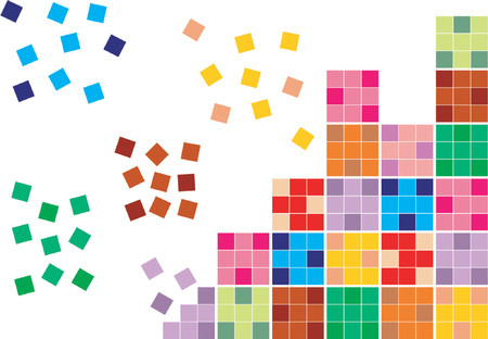 Tiles of diferent colorsのイラスト素材