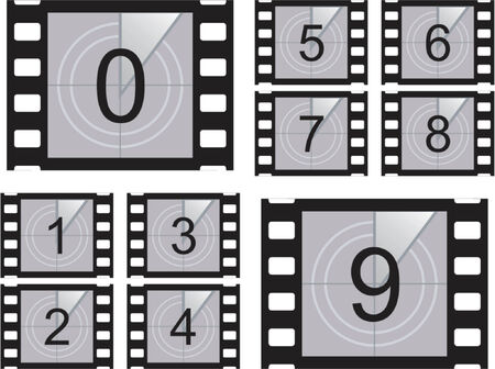 Simulation of a film countdownのイラスト素材