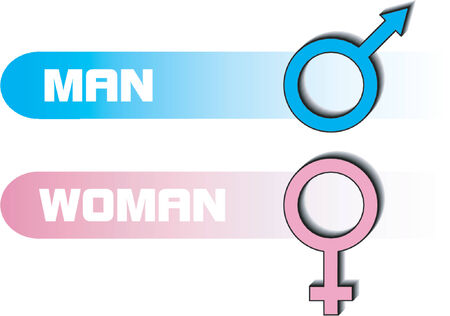 Male and female symbolsのイラスト素材