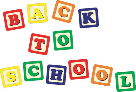 Toy cubes Back To Schoolのイラスト素材