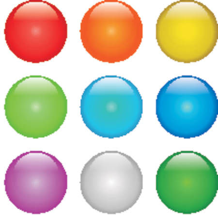Vectorial glass buttons with different colorsのイラスト素材