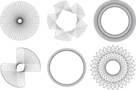 Abstract effects_Spirographic effectsのイラスト素材