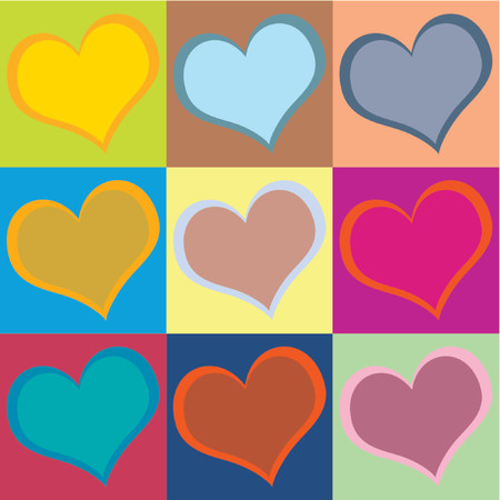Heart pattern for Valentines Day. Use it individually or all together. You can change colors easily.