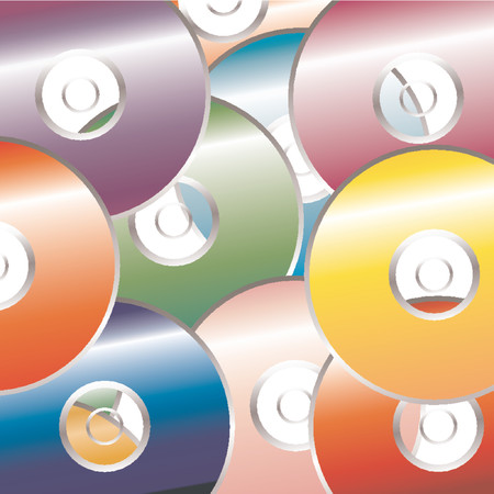 CD DVD color pattern over white backgroundのイラスト素材