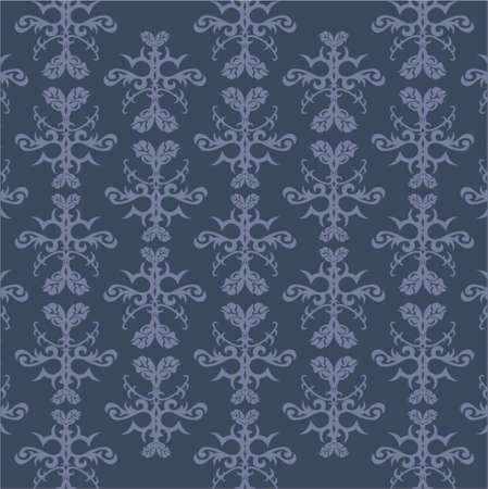Floral vintage wallpaper pattern with two colorsのイラスト素材