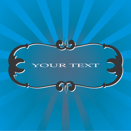 Ornamental frame with copy space over striped backgroundのイラスト素材