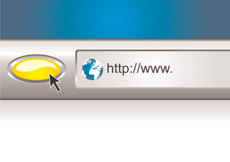 Web browser bar with mouse pointer and copy space to insert a web adressのイラスト素材
