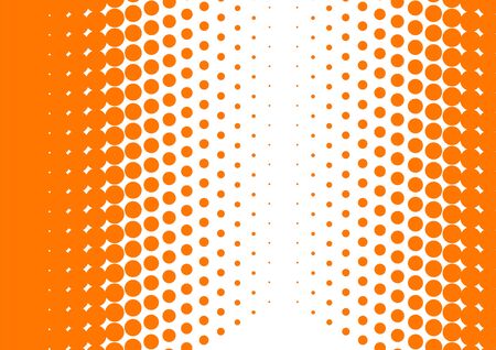 Orange halftone pattern over white backgroundのイラスト素材