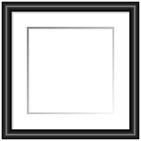 Empty square black frame to insert your artworkのイラスト素材