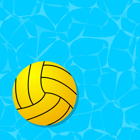 Yellow sport ball floating seen from aboveのイラスト素材