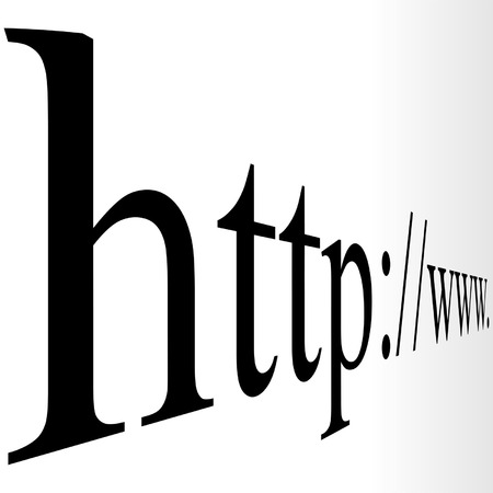url www in perspective over gradient backgroundのイラスト素材