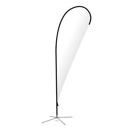 Advertising teardrop wind banner isolated over whiteのイラスト素材