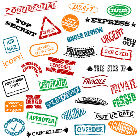 Post or office marks isolated over white backgroundのイラスト素材