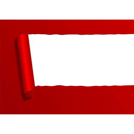 Red ripped paper sheet with copy spaceのイラスト素材