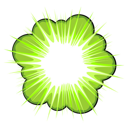 Green explosive callout area for text over white backgroundのイラスト素材