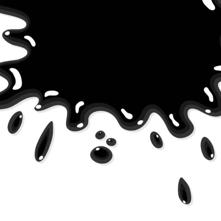 Oil splash illustration over white square backgroundのイラスト素材