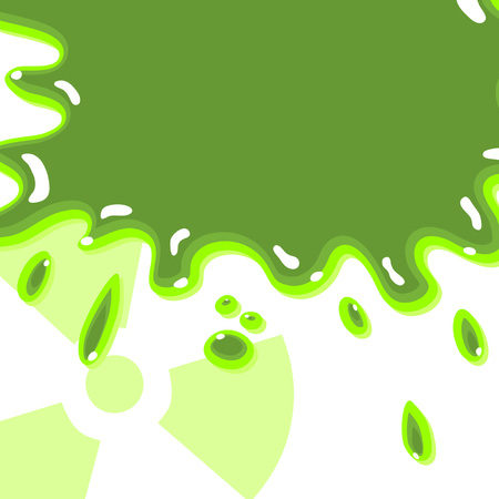 Abstract radioactive green leak background with symbolのイラスト素材