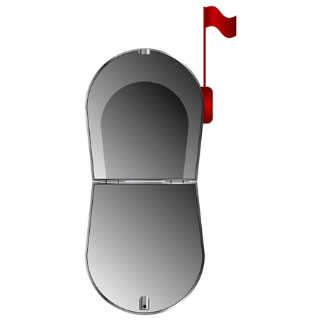 Empty mail box isolated over white backgroundのイラスト素材