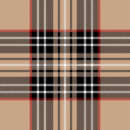 Classic beige tartan fabricのイラスト素材