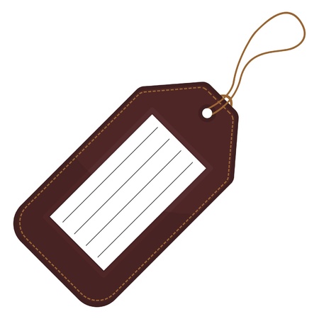 Luggage tag with copy space over white backgroundのイラスト素材