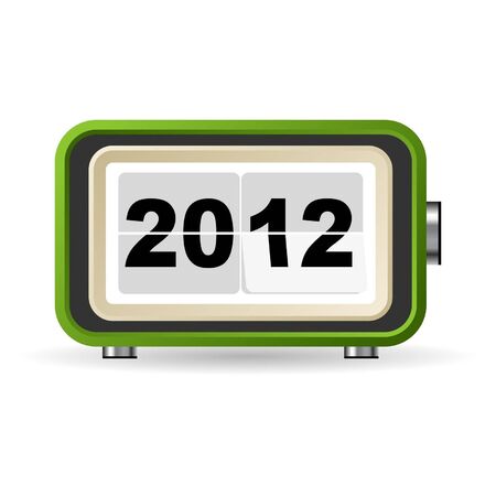 Happy new Year. 2012 in a retro clock.のイラスト素材