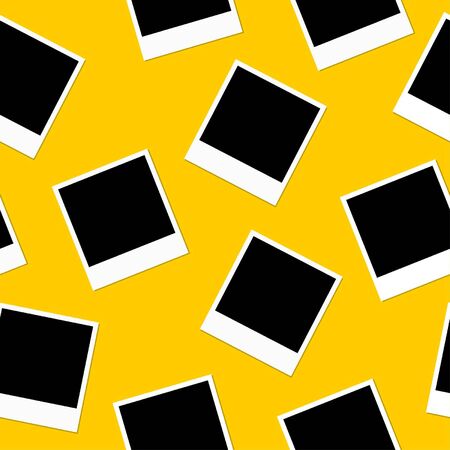Photo paper pattern over yellow backgroundのイラスト素材