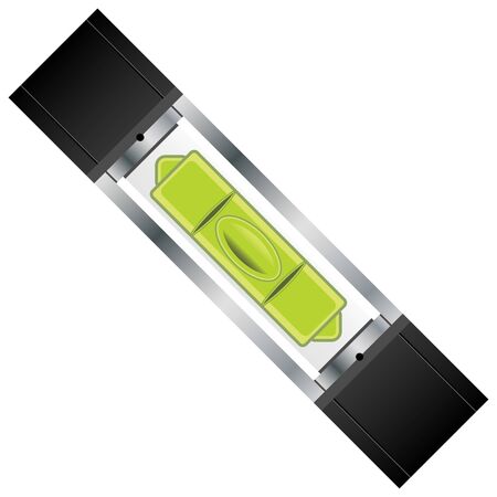 Bubble level isolated over white backgroundのイラスト素材