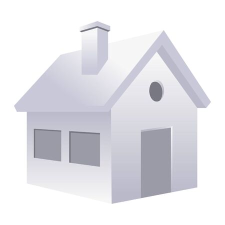 Home concept. House isolated over white backgroundのイラスト素材