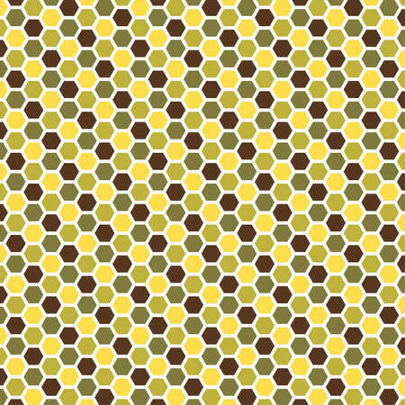 Abstract hexagonal shape pattern with four colorsのイラスト素材