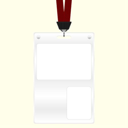 ID plastic badge with space for photo and textのイラスト素材