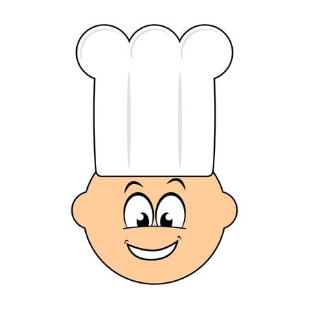Happy cook cartoon isolated over white backgroundのイラスト素材