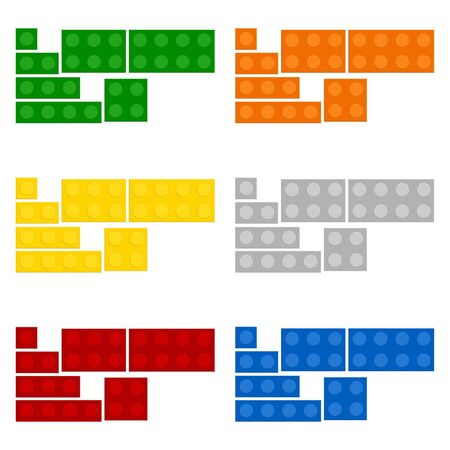 Construction plates with different colors over whiteのイラスト素材