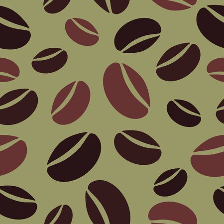 Coffee beans with different sizes square pattern