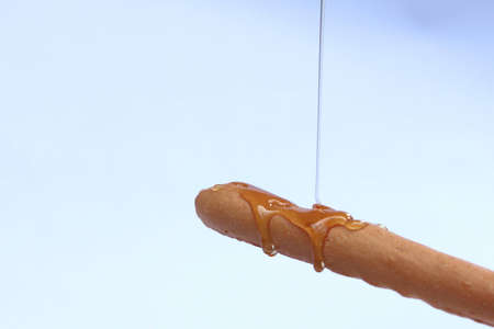 Breads with honeyの写真素材