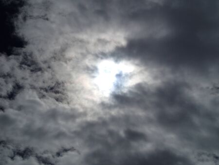 sun behind clouds