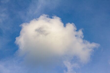 the beautiful blue sky and white clouds in summer background