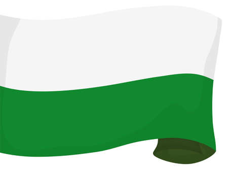 Flag of the Colombian department of Antioquia unrolled, isolated over white background.のイラスト素材