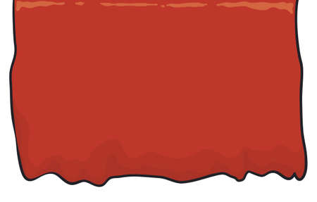 Template sign with red bloody liquid in cartoon style spilling over white background.のイラスト素材