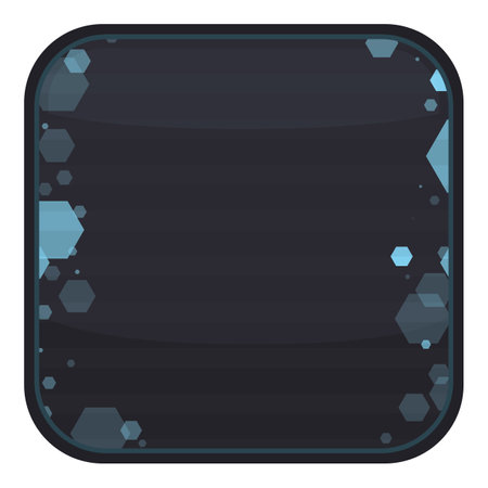 Hi tech square shape template with geometric forms over inside it.のイラスト素材