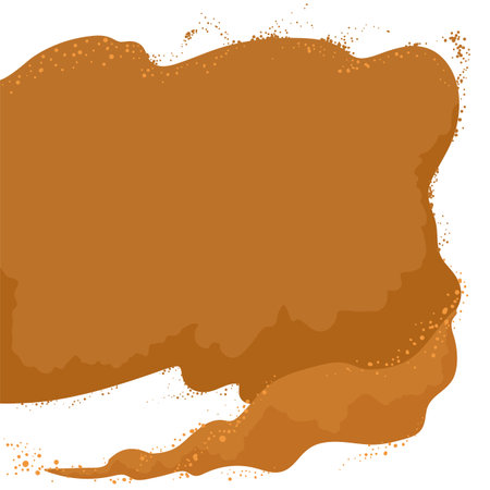 Sign template made with sand and dust. Design in cartoon style over white background.のイラスト素材