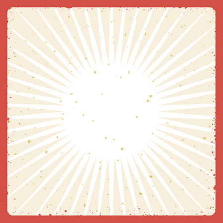 Template with radial effect and eroded pink frame. Design in flat colors and retro style.のイラスト素材