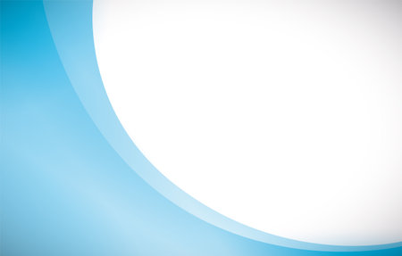 Banner template with abstract blue waves and white space in gradient effect.のイラスト素材