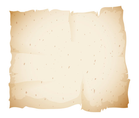 Template design with crumpled and aged parchment paper in gradient effect.のイラスト素材