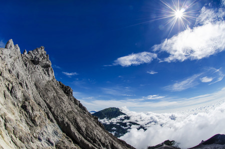Merapi Mountain Summit With Merbabu Mountain At Frontの写真素材