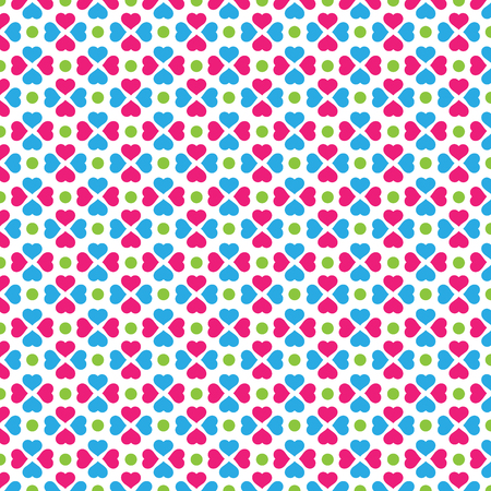 Cute Clover Shape Vector Pattern