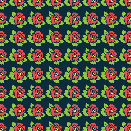 Beautiful Roses Vector Patternのイラスト素材