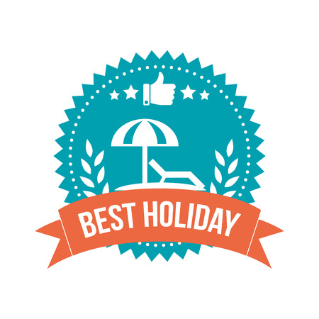 Simple Best Holiday Banner Tagのイラスト素材